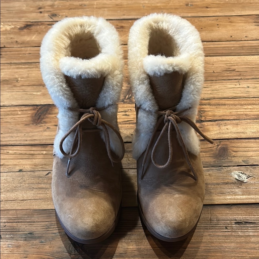 Women's UGG wedge booties. Lightly worn size 7.